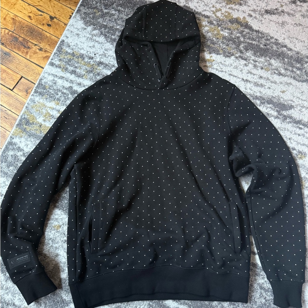 Mercedes AMG Petronas Black Hoodie with Dot Pattern Formula 1